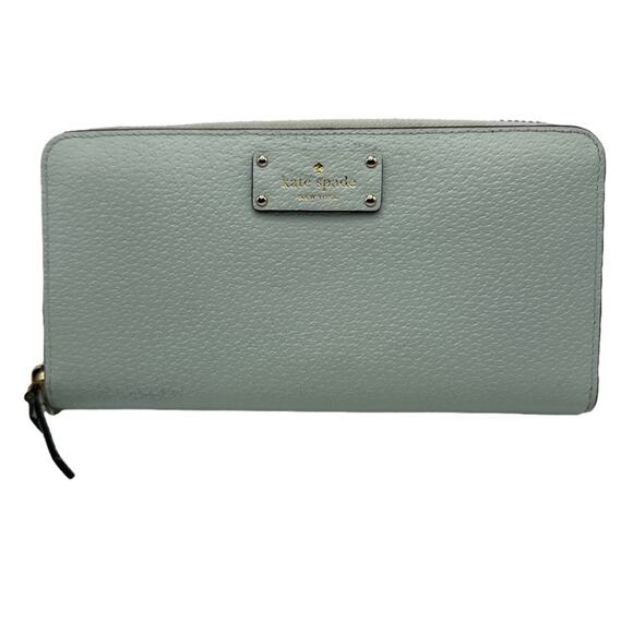 KATE SPADE New York Mint Green Zip Around Wallet - Picture 6 of 9